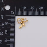 18K Gold PVD Bow ribbon charm - Tarnish Resistant