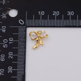 18K Gold PVD Bow ribbon charm - Tarnish Resistant