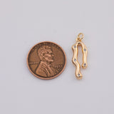 18K Gold PVD Bow ribbon tie charm - Tarnish Resistant
