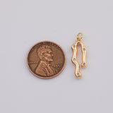 18K Gold PVD Bow ribbon tie charm - Tarnish Resistant