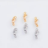18K Gold PVD Seahorse sea horse charm 15x6mm charm 22k pendant charms - Tarnish Resistant