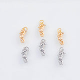 18K Gold PVD Seahorse sea horse charm 15x6mm charm 22k pendant charms - Tarnish Resistant