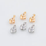 18K Gold PVD Asparagus Charm 10x14mm 22k Vegetable Pendant Charms Mermaid Flippers - Tarnish Resistant