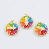 18K Gold PVD Fuck spinner charm 20mm pendant charms - Tarnish Resistant
