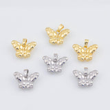 18K Gold PVD Butterfly Charm 12x17mm 22k Pendant Charms - Tarnish Resistant