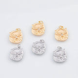 18K Gold PVD 22k butterfly charm 14mm freem coin pendant charms - Tarnish Resistant