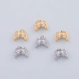 18K Gold PVD 22k PS video game controller charm video game console controller 14x11mm pendant charms - Tarnish Resistant