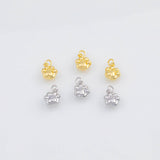 18K Gold pvd 22k 3d paws charm dog cat paw animal 8x10mm charm pendant charms - Tarnish Resistant