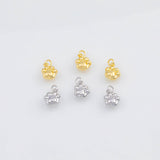 18K Gold PVD 22k 3d paws charm dog cat paw animal 8x10mm charm pendant charms - Tarnish Resistant
