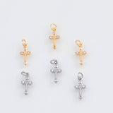 Gold PVD Plated Cross Charm Tarnish Resistant