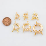 18K Gold PVD Sailor Clasp 10mm 11mm 13mm 15mm 17mm 20mm Round Lobster Clasp - 11mm 22K - Tarnish Resistant