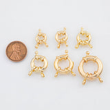 18K Gold pvd Sailor Clasp 10mm 11mm 13mm 15mm 17mm 20mm Round Lobster Clasp - 11mm 22K - Tarnish Resistant