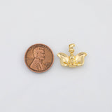 18K Gold PVD Flying Elephant Charm 15x19mm 22k s Gold Charms - Tarnish Resistant