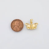 18K Gold PVD Flying Elephant Charm 15x19mm 22k s Gold Charms - Tarnish Resistant