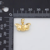 18K Gold PVD Flying Elephant Charm 15x19mm 22k s Gold Charms - Tarnish Resistant