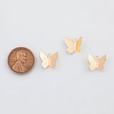 18K Gold PVD Butterfly Charm 10x12mm 22k s Gold Charms - Tarnish Resistant