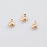 18K Gold PVD Shell Charm 8x10mm 22k s Gold Charms - Tarnish Resistant