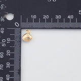 18K Gold PVD Shell Charm 8x10mm 22k s Gold Charms - Tarnish Resistant