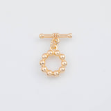 18K Gold pvd Toggle Clasps 14mm s Gold Charms 22K - Tarnish Resistant