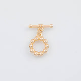 18K Gold PVD Toggle Clasps 14mm s Gold Charms 22K - Tarnish Resistant