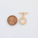 18K Gold PVD Toggle Clasps 14mm s Gold Charms 22K - Tarnish Resistant