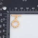 18K Gold PVD Toggle Clasps 14mm s Gold Charms 22K - Tarnish Resistant