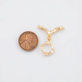 18K Gold PVD Toggle Clasps 10mm 22k s Gold Charms - Tarnish Resistant