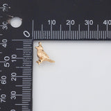 18K Gold PVD Bird Charm 9x12mm 22k s Gold Charms - Tarnish Resistant