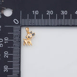 18K Gold PVD Deer Charm 7x10mm 22k s Gold Charms - Tarnish Resistant