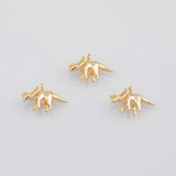 18K Gold PVD Stegosaurus Dinosaur Charm 10x16mm 22k s Gold Charms - Tarnish Resistant