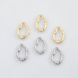 18K Gold PVD Round Carabiner Clasp 14x21mm, Carabiner Lock Connector,Spring Push Gate Finding Bracelet - Tarnish Resistant