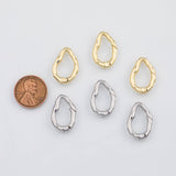 18K Gold PVD Round Carabiner Clasp 14x21mm, Carabiner Lock Connector,Spring Push Gate Finding Bracelet - Tarnish Resistant