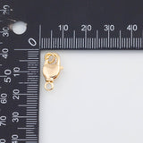 Gold PVD 22k Round Carabiner Clasp 9x17mm, Carabiner Lock Connector, Spring Push Gate Finding Bracelet - Tarnish Resistant