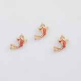 18K Gold PVD Koi Gold Fish Charm 8x11mm 22k s Gold Charms - Tarnish Resistant