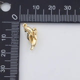 18K Gold PVD Banana Fruit Charm 7x17mm s Gold Charms - Tarnish Resistant