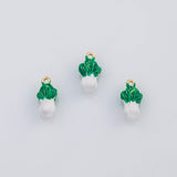 18K Gold PVD Cabbage Fruit Charm 7x16mm s Gold Charms - Tarnish Resistant