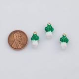 18K Gold PVD Cabbage Fruit Charm 7x16mm s Gold Charms - Tarnish Resistant