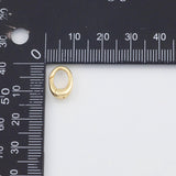 18K Gold PVD 22k Round Carabiner Clasp 10x16mm, Carabiner Lock Connector, Spring Push Gate Finding Bracelet - Tarnish Resistant