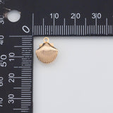18K Gold PVD Shell Charm 11x13mm s Gold Charms - Tarnish Resistant