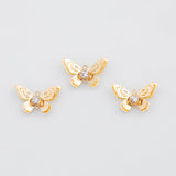 18K Gold PVD Butterfly Charm 12X17mm Charm s Gold Charms - Tarnish Resistant