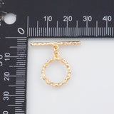 18K Gold PVD Toggle Clasps 14mm s Gold Charms - Tarnish Resistant