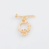 18K Gold PVD Toggle Clasps 13mm s Gold Charms - Tarnish Resistant