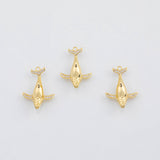 18K Gold PVD Blue Whale Charm 18x25mm s Gold Charms - Tarnish Resistant