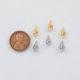 18K Gold PVD Shell Sea Snail Ocean Beach Charm 4x10mm s Gold Charms - Tarnish Resistant