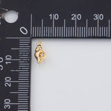 18K Gold PVD Shell Sea Snail Ocean Beach Charm 4x10mm s Gold Charms - Tarnish Resistant