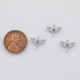 18K Gold PVD Angel Nurse Nursing Medical Charm 9x12mm s Gold Charms - Tarnish Resistant