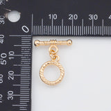 18K Gold PVD Toggle Clasps 12mm s Gold Charms - Tarnish Resistant