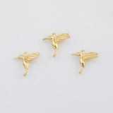 18K Gold PVD Woodpecker Charm 14x15mm s Gold Charms - Tarnish Resistant