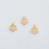 18K Gold PVD Scale of justice lawyer charm - Tarnish Resistant