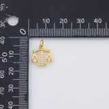 18K Gold PVD Scale of justice lawyer charm - Tarnish Resistant
